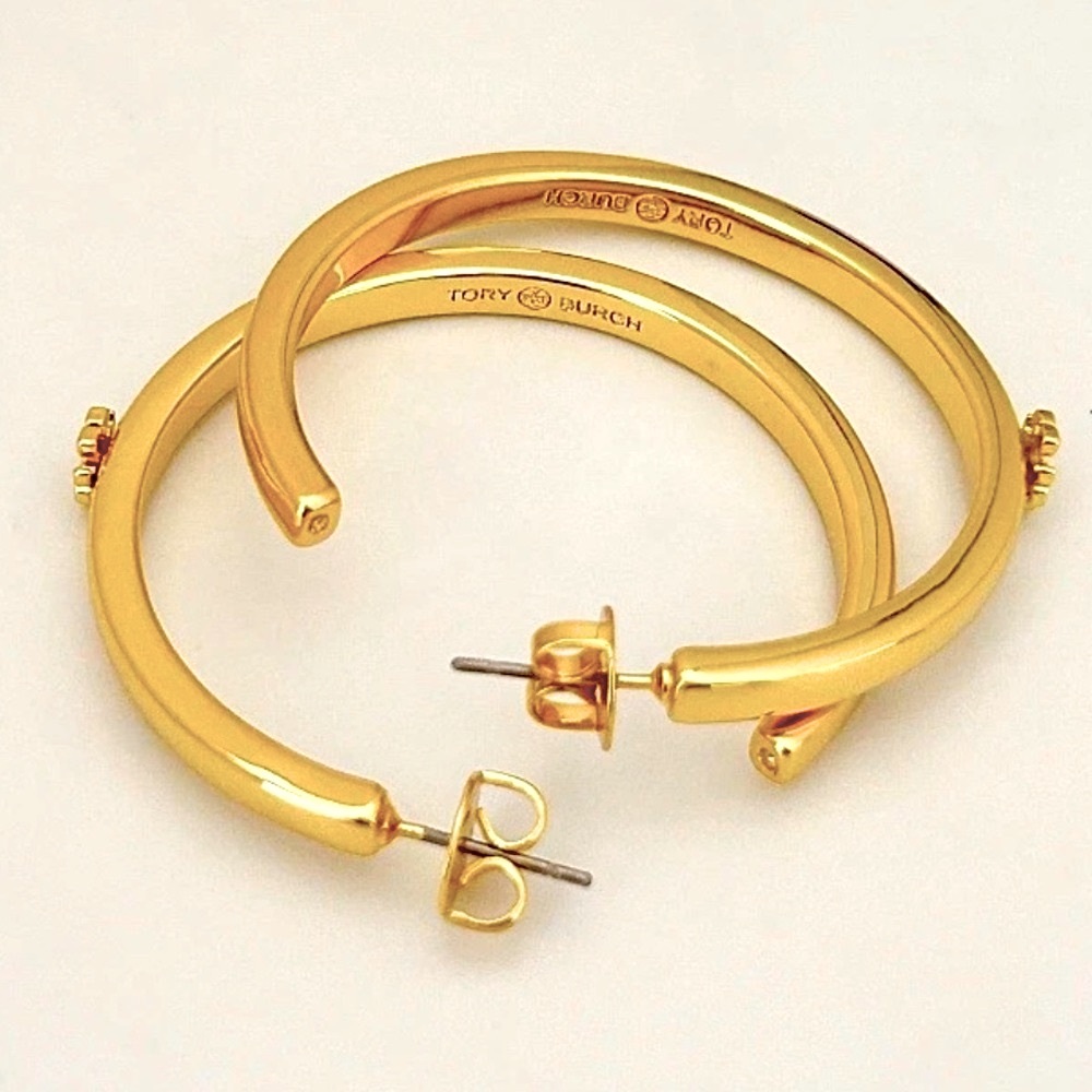 2026 Tory Burch Gold Hoop Earrings - Picture 2 of 2